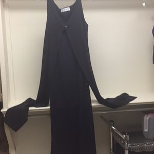 Maxi topper side high slits, cotton,poly, & nylon